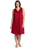 Vanity Fair Womens Colortura Short Gown Plus Size, Holly Berry, 2X