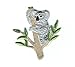 Koala Bear - Eucalyptus Branch - Iron on Applique Embroidered Patch