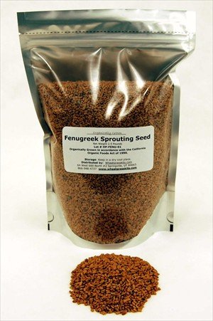 2.5 Lbs Fenugreek Sprouting Seed - Certified Organic - 2.5 Lb Re-sealable Pouch -... by Fenugreek Seed