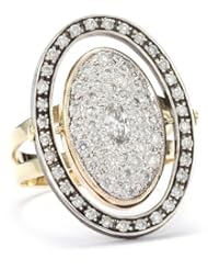 Moritz Glik "New Wave" 18K and 14k Gold and Diamond Orbit Ring, Size 7