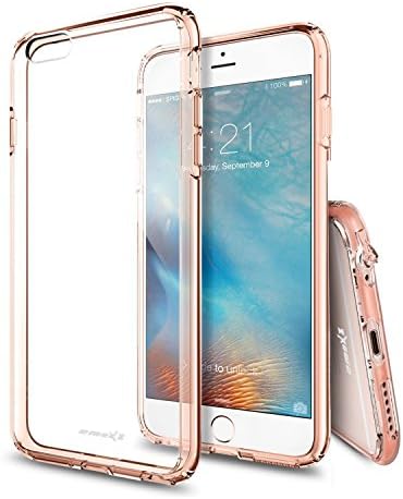 Iphone 6s Case,iphone 6 Case,ykooe® TPU Crystal Clear Shockproof Protector Case Attached Dust Caps Protect Audio Jacks Cases for Apple Iphone 6/6s (4.7 Inch) - Gold