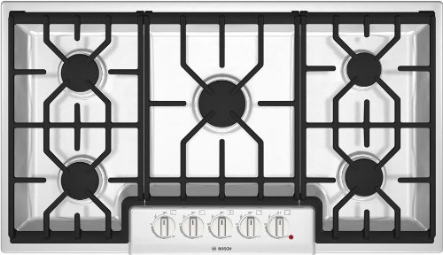 Bosch NGM5624UC 36″ 500 Series 5 Sealed Burner Gas Cooktop – NGM5624UC,White
