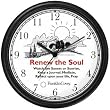 Habit 7 - Renew the Soul (English Text) - Wall Clock from THE 7 HABITS - CLOCK COLLECTION by WatchBuddy Timepieces (Black Frame)
