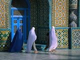 Worshippers Visiting Shrine of Hazrat Ali (Blue Mosque), Mazar-E Sharif, Afghanistan Photographic Poster Print by Stephane Victor, 56x42