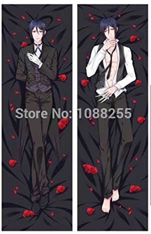 Anime fans Black Butler Sebastian Michaelis Dakimakura Hugging Body Pillow Cover case Cosplay(Size:19.6 in*62.9 in) NEW
