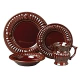 Pfaltzgraff Palladium Chestnut 32 pc dinnerware set Service for 8