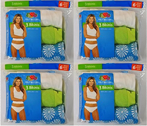 Fruit Of The Loom Womens 12 Pack Cotton Bikini Panties