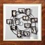 Hanging Spiral Family / Friends Floating Picture Gallery Wall Photo Display Collage- 12 opening - Iron Frame Wall Art Decor - Great Gift!