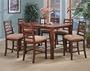 7pc Birch Solid Wood Counter Height Dining Table Bar Stool Set