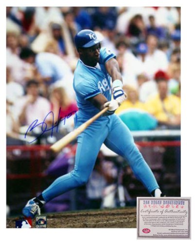 Bo Jackson Autographed 16x20 Photo - Kansas City Royals Swinging