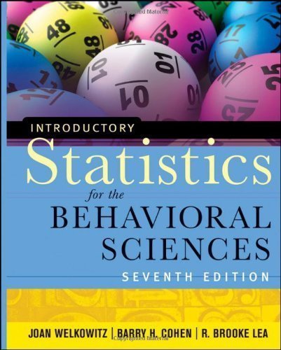 Introductory Statistics for the Behavioral Sciences 7th (seventh) Edition by Welkowitz, Joan, Cohen, Barry H., Lea, R. Brooke published by Wiley (2011)