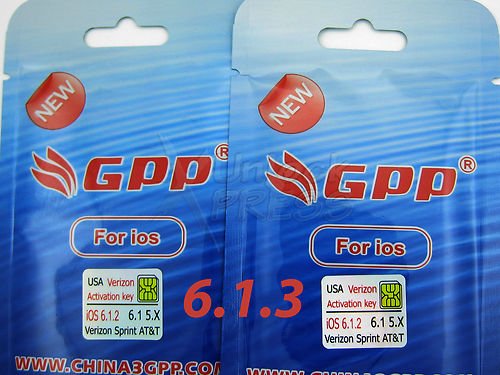 GPP iPhone 4S 6.1.3 6.1.2 6.0.1 6.1.1. Verizon CDMA GSM card Ultra R-Sim