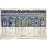 Drawing of Tile Decoration of the Dome of the Rock in Jerusalem, by Ernest Richmond (Print On Demand)