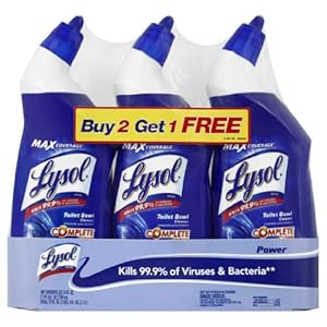 Lysol Power Toilet Bowl Cleaner Value Pack, 72 Ounce