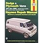 Dodge & Plymouth Vans '71'99 (Hayne's Automotive Repair Manual)
