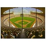 Good Sports Art Cleveland Indians Cavernous Cleveland Stadium Lithograph