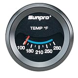 Sunpro CP7985 CustomLine Electrical Voltmeter   Black Dial