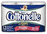 Cottonelle Toilet Paper, Double Roll, White (12 Rolls)