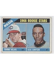 Trading Cards: Tommy Helms; Dick Simpson COMC REVIEWED Poor to Fair (Baseball Card) 1966 Topps Venezuelan #311