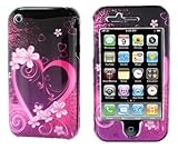 Purple Heart Snap on Hard Skin Faceplate Cover Case for Apple Iphone 3g 3gs ....