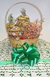 Gourmet Food : Scott's Cakes Small Nut Lovers Cookie Basket with Handle Holly Wrapping