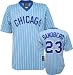 Ryne Sandberg Majestic Throwback Replica Pinstripe Chicago Cubs Jersey