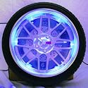 Batter Operated 14" LED Wheel Clock with Light Sensor
