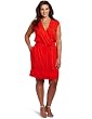 Kenneth Cole Womens Plus-Size Smocked Waist Pullover Dress