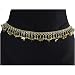 Chime Bell Brass Hip Chain Belt with Two Types of Tinkling Bells, Fits waist or hips 36" - 40". Chain Link Belt for Belly Dancing or Casual Wear