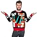FunQi Laser Cat-Zillas Ugly Christmas Sweater, Black
