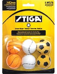 Stiga 1-Star Sport Table Tennis Balls (6 Pack)