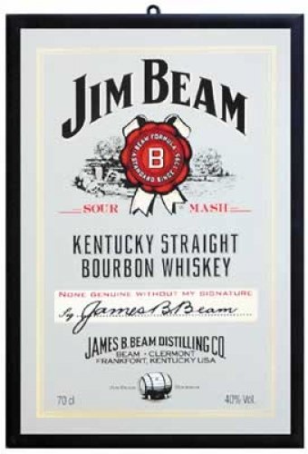 Jim Beam - Bar Mirror (Classic Logo) (Size: 9