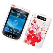 BlackBerry Torch 9800 & 9810 (AT&T) Snap On Protector Hard Case "Red Hearts" Design