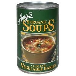 Amy's Organic Vegetable Barley Soup, Low Fat, 14.1-Ounce Cans (Pack of 12)