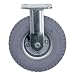 Quantum Storage Systems PT-NR 2-1/2" Diameter Pneumatic Wheel One Rigid Plate Caster, 325 lbs Capacity