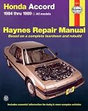  : Honda Accord ~ 1984 thru1989, all models (Haynes Repair Manual)