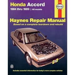 Honda Accord 1984-89 Owner's Workshop Manual (Haynes Owners Workshop Manuals)
