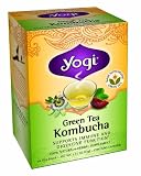 Yogi Green Tea Kombucha, Herbal Tea Supplement, 16-Count Tea Bags (Pack of 6)