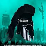 Spartan Greek Black Steel Helmet W/ Plum Costume Armor