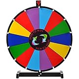 24" Tabletop Spinning Prize Wheel 14 Slots with Color Dry Erase Trade Show Spin Game