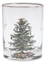 Spode Christmas Tree 14-Ounce DOF Glasses with Gold Rims, Set of 4