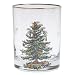 Spode Christmas Tree 14-Ounce DOF Glasses with Gold Rims, Set of 4