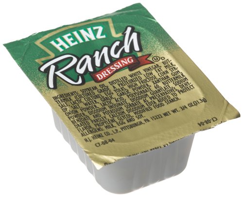 Heinz Ranch Dressing, 0.75-Ounce Dipping Cups (Pack of 100) by Ranch Dressings