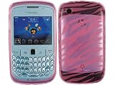 Zebra Baby Pink TPU Ice Candy Skin Soft Gel Case Cover for Blackberry Curve ....