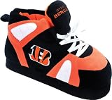 Comfy Feet Men's Cincinnati Bengals 01 Slippers,Orange/Black,L M US