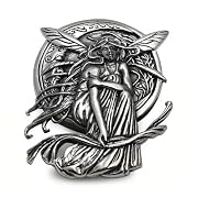 La Bella Luna Faery Pendant in Sterling Silver by Jessica Galbreth