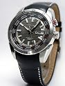 Seiko Superior World Timer Automatic Watch with Leather Strap, Sapphire Crystal SRP035K1