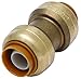 Dixon 1/2 x 1/2 Tube, Forged Brass, Straight Coupling, Sharkbite Ftg (U008)