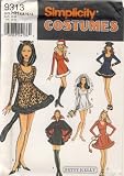 Simplicity Sewing Pattern 9313 - Use to Make - sexy misses costumes - vampire - catwoman - bride - Sizes 6 - 8 - 10 - 12