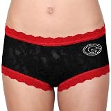 NCAA Hanky Panky Georgia Bulldogs Ladies Boyshort Underwear - Black-Red (Large)